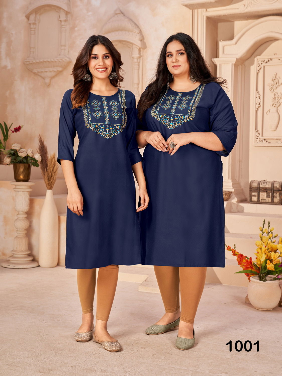 Plus Size 1001 Sequence Embroidery Plus Size Kurti Catalog
